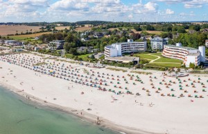 Am Strand in Grömitz, das Hotel Strandidyll